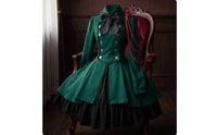 Costume Double Dress-Breasted Gothic Dress High Underdress for Cosplayers, Cosplay, Themed Parties
