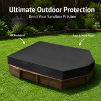 Sturdy Duty Sandbox Cover, 160x113x22cm Boat Shaped Oxford Cloth Sandbox Lid, Waterproof & Dustproof with Drawstring, Kids Sandbox Cover for Backyard