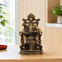 Chinese Wealth Figurine Detailed Brass Figurine Feng Shui Ornament for Collectors, Entryway