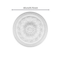 Round Ceiling Medallion Flower Relief Pattern Ornate Ceiling Floral Ornament