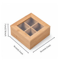Bamboo Box with Acrylic Lid Transparent Tea Box with Acrylic Lid Wooden
