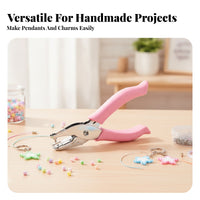 Fuse Bead Hole Punch Silver Finish Bead Puncher Compact for Keychain Making