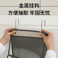 家用门后收纳挂袋透明可视多功能包包收纳袋分层储物挂袋收纳神器.