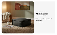 Square Pouf Wabi-Sabi Design Plush Footstool Cube Thick Padding for Meditators