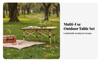 Foldable Folding Table and Chair Set Portable Camping Table and Chair Set Lightweight Long-Lasting for Picnickers, Families, Fishing, Picnic, Barbecue, Travel