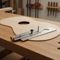 Sound Hole Router Base Aluminum Alloy Sound Hole Cutter Base Dust Blow Tube for Luthiers, Workshop, Repair Shop