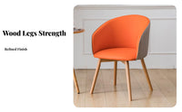 Scalloped Spine Support Armchair Nordic Design Single Sofa Minimalist Design Elegant Aesthetic for Students, Living Room