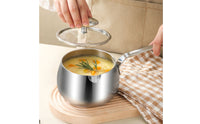 Infant Meal Pot Uncoated Stainless Steel Saucepot Induction Compatible Saucepan