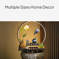 Creative Flowing Water Ceramic Decor with LED Light