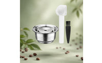 Stainless Steel Coffee Capsule Customizable Stainless Steel Cups Portable Refillable Pod for Kitchen