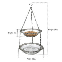 Hanging Bird Feeder and Bird Bath, Round Basin for Outdoor Garden Decor, Courtyard and Balcony Hanger