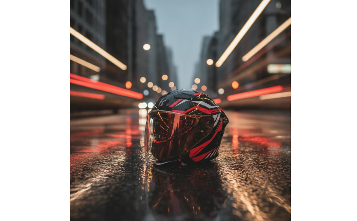 Full-Face Helmet Glossy Carbon Fiber Helmet Lightweight Aerodynamic for Motorcyclists, Motorcycle Riding, Daily Commuting