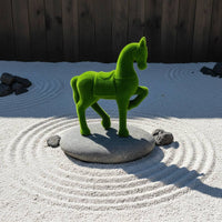 Foliage-Covered Horse Statue Creative Design Outdoor Decor Cute for Balcony