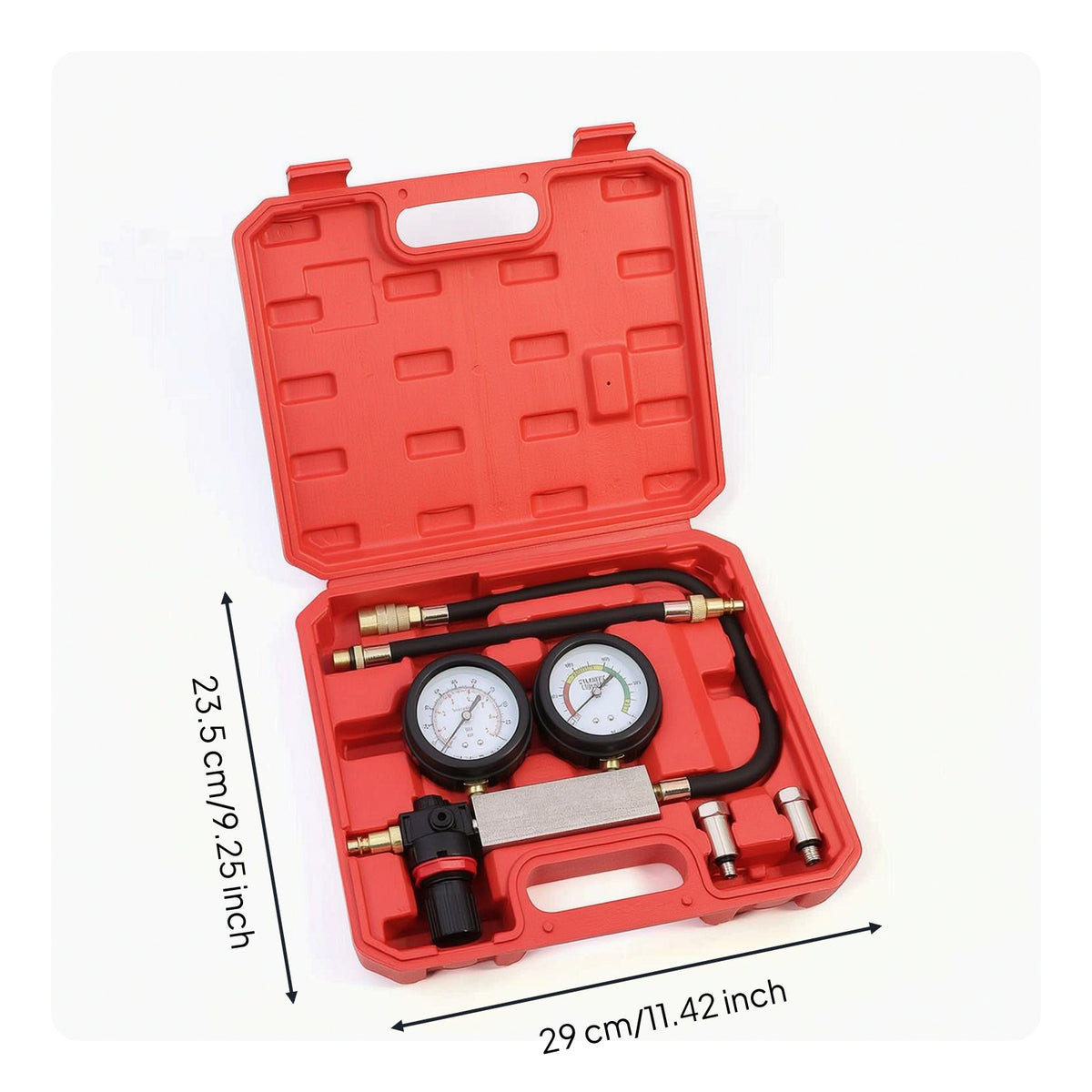 Cylinder Leakage Tester with Case Portable Cylinder Leak Tester Kit Heavy-Duty Leak Identifier Kit for Auto Repair Shop