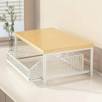 Kitchen Counter Rack Saving Countertop Appliance Riser Versatile Microwave Shelf with Drawer for Washroom