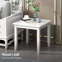 Small Square Table Solid Wood Construction Nightstand Chinese Aesthetic Design