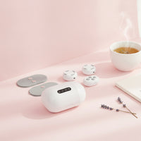 Compact Portable Pulse Massager with Adhesive Pads Lightweight TENS Massager with Wireless Controller Control Thin Rechargeable Muscle Stimulator Professional for Travelers
