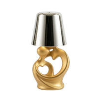 Heart Shaped Table Lamp Compact Sculptural Table Light Adjustable Night Light for Bedside, Bedroom, Desktop