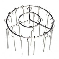 Air Fryer Grill Skewer Rack Upright Legs Stainless Steel Kabob Rack Silver Finish Round Stainless Steel Grill holder