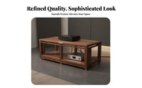 Heavy Duty Black Walnut Audio Cabinet High Load Capacity Audio System Rack Shock-Absorbing Design Multi-Tier High-Fidelity Stand Long-Lasting Construction for Audiophiles, Home Theater, Listening Room
