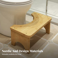 crouchting Stool Anti-Slip Bathroom Accessory Improves Posture for Home, Children