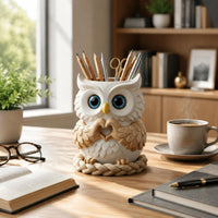 Pen Holder Home Decor Resin Desk Organizer Cute Office Accessory for Study Room