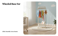 Rolling Clothes Valet with Basket Child-Friendly Height children's Furniture
