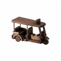 Three Wheel Motorcycle Statue Highlight Piece Bike Sculpture Vintage Style Pedal Cycle Figurine for Study Room