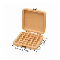 36 hole Essential Oil Box Grid Slots Wooden Oil Case Finish Fragrance Bottle Organizer for Display