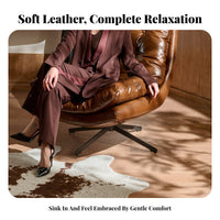Upholstered Rotate Chair Minimalist Design Tufted Rotate Armchair Retro Design Deeply Padding Ed for Adults, Living Room