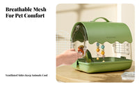 Clear View Parrot transport Lightweight Parakeet carrier Breathable for Car