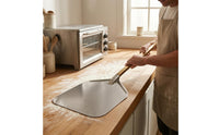Metal Pizza Peel Rounded Corners Aluminum Pizza Paddle Baking Tool Restaurant Grade Non-Stick