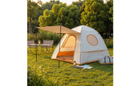 Easy Setup Inflatable Tent with Awning Spacious Inflate Tent Waterproof Portable for Campers, Families, Camping, Outdoor