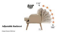 Reclining Armchair with Ottoman Multi-Position Recline Armchair and Ottoman Set Long-Lasting Textile High Weight Capacity