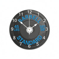 Barbell Plate Wall Clock Round Weight Plate Clock Long-Lasting for Athletes