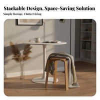 Round Stacking Stool Sturdy Construction Stackable Wooden Stool Versatile Use