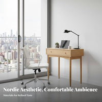 Vanity with hinged mirror Mirror Modern Minimalist aesthetic Makeup Desk Space-Saving