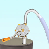 Sturdy Hand-Crank Oil Pump Threaded Joints Manual Oil Pump Curved Outlet Tube
