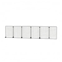 Indoor Pet Barrier Black Iron Foldable Pet Fence Panel-Style