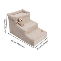 Pet Stairs with Storage Removable Dog Stairs with Storage Comfortable Dog Steps for Sofa