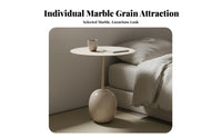 Round Pedestal Side Table Rustic Elegance Aesthetic Round Drink Stand Minimalist Furniture for Apartment Dwellers, Bedroom, Small Areas
