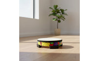 Low-Profile Wood Frame Drum Easy to Play Frame Drum Colorful Percussion Instrument Compact for Children, Toddlers, Beginners, Classroom, Home, Music Lessons