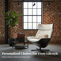 Geometric Rotating Armchair Nordic Design Rotating Chair with Footstool Sculptural Form Includes Ottoman for Homeowners