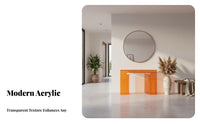 Narrow Console Table Light Luxury design Water Ripple Accent Table Modern Design Slim outline for Entryway, Behind Sofa, Bedroom