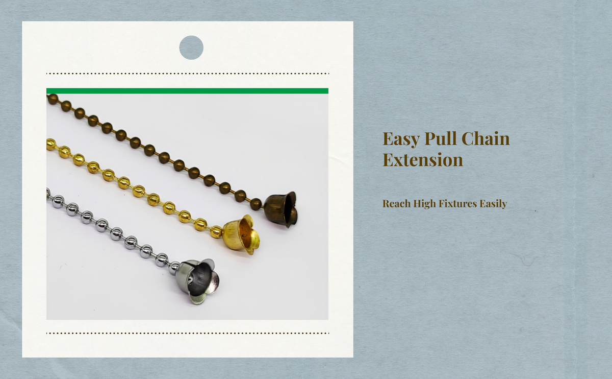 Metal adjustable fan pull chain