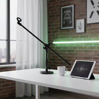 Mic Stand Pole Vocal Microphones Pole Stable Alloy Construction Adjustable Mic Arm for Stage, Live Broadcasting