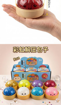 Rainbow Unicorn Bun Squishy Stress Relief Toy