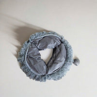 S-Shaped Cat Tunnel for Indoor Cats, 25cm x 120cm Cat Tunnel, Foldable Gray Plush Hideaway for Kittens and Small Animals