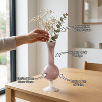 Modern Minimalist Glass Vase, Spray Painted Finish