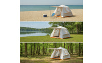 Quick Setup Inflatable Tent with Awning Waterproof Inflatable Cabin Tent Rainproof Ventilated for Families